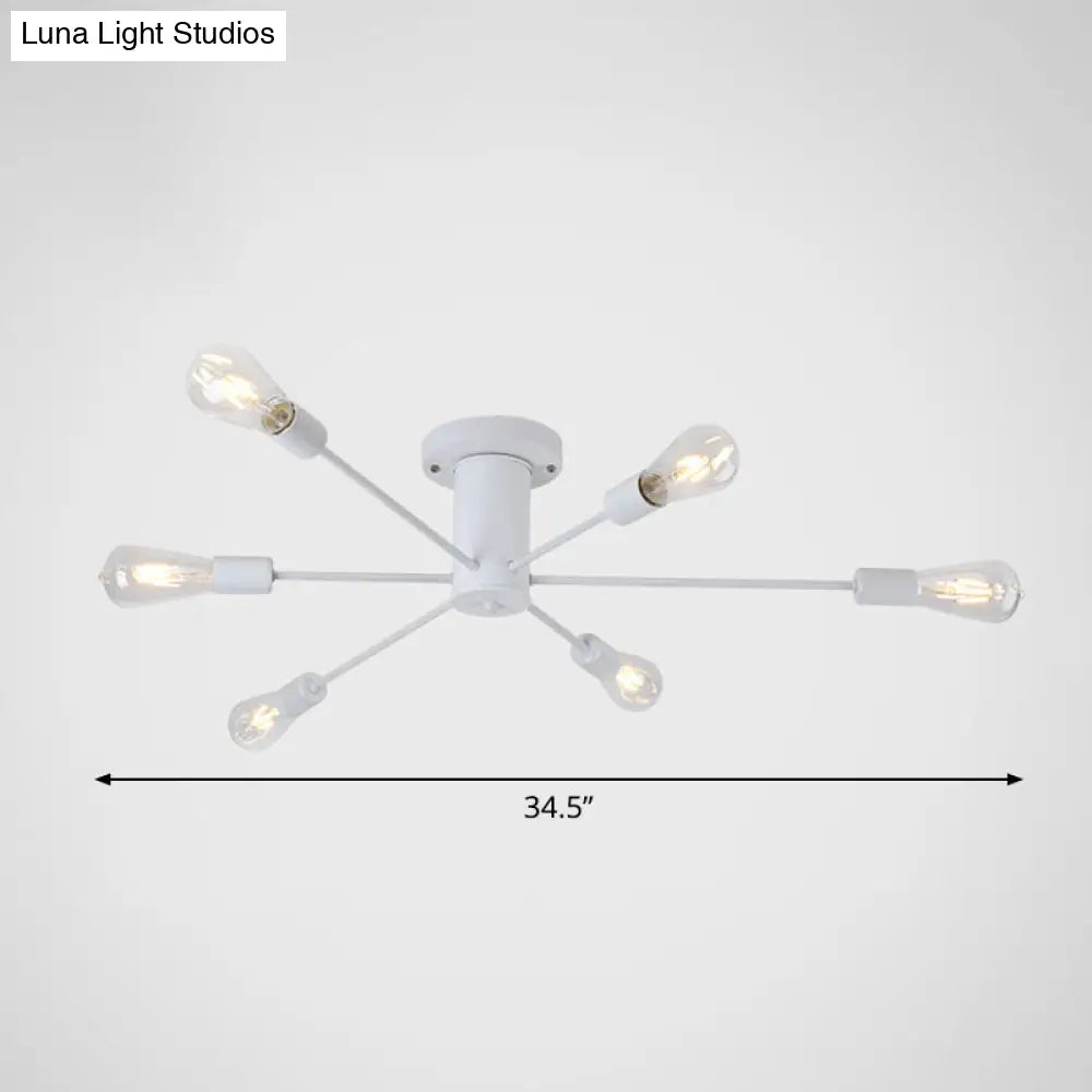 DecorBites™ DecorBites™ Modern Industrial Metal Flush Mount Ceiling Light Fixture