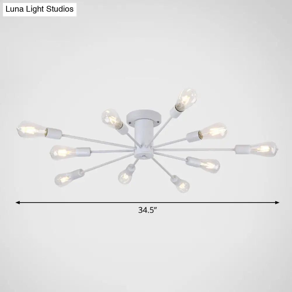 DecorBites™ DecorBites™ Modern Industrial Metal Flush Mount Ceiling Light Fixture