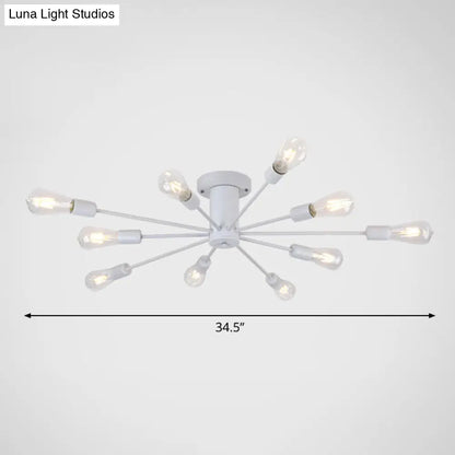 DecorBites™ DecorBites™ Modern Industrial Metal Flush Mount Ceiling Light Fixture