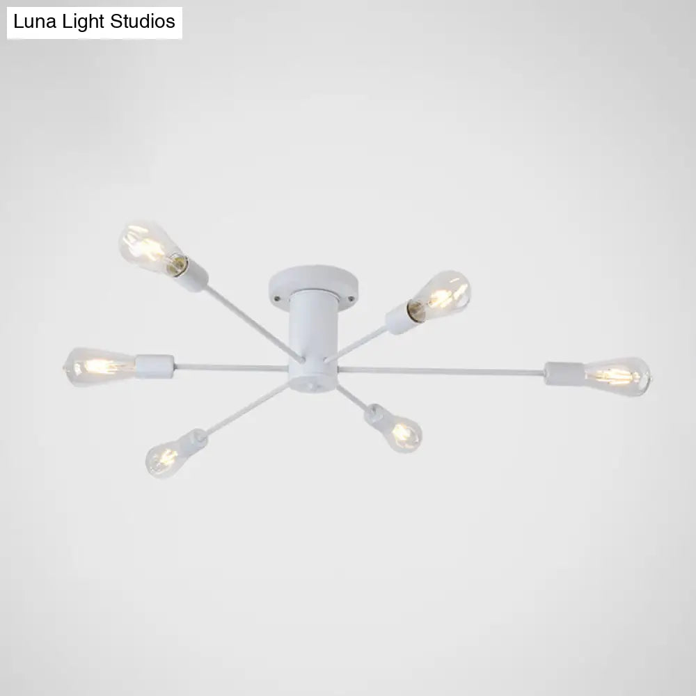 DecorBites™ DecorBites™ Modern Industrial Metal Flush Mount Ceiling Light Fixture