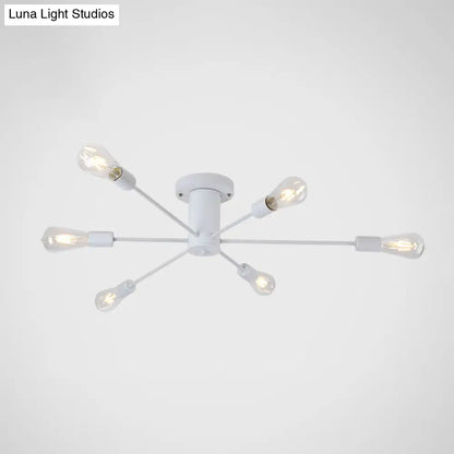 DecorBites™ DecorBites™ Modern Industrial Metal Flush Mount Ceiling Light Fixture