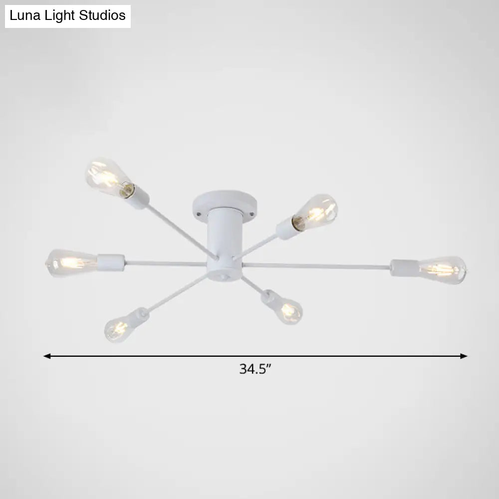 DecorBites™ DecorBites™ Modern Industrial Metal Flush Mount Ceiling Light Fixture