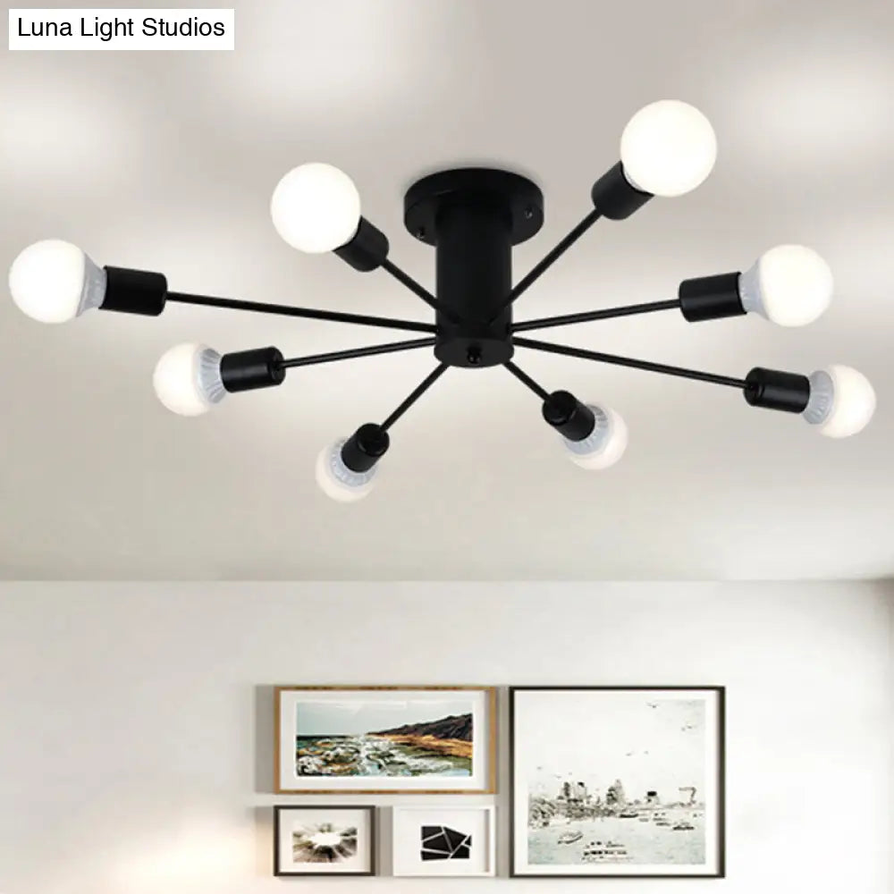 DecorBites™ DecorBites™ Modern Industrial Metal Flush Mount Ceiling Light Fixture