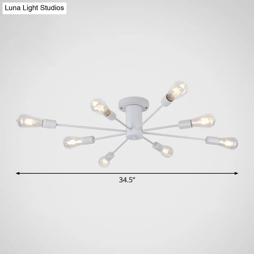 DecorBites™ DecorBites™ Modern Industrial Metal Flush Mount Ceiling Light Fixture