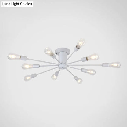 DecorBites™ DecorBites™ Modern Industrial Metal Flush Mount Ceiling Light Fixture
