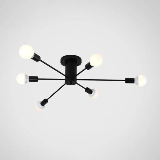 DecorBites™ DecorBites™ Modern Industrial Metal Flush Mount Ceiling Light Fixture