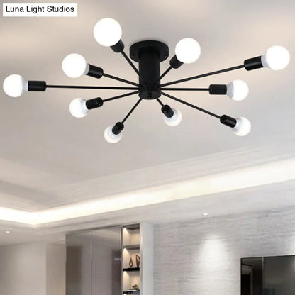DecorBites™ DecorBites™ Modern Industrial Metal Flush Mount Ceiling Light Fixture
