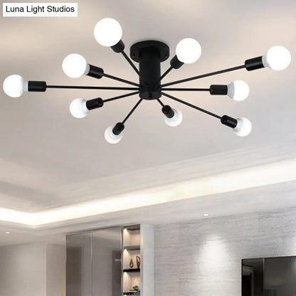 DecorBites™ DecorBites™ Modern Industrial Metal Flush Mount Ceiling Light Fixture