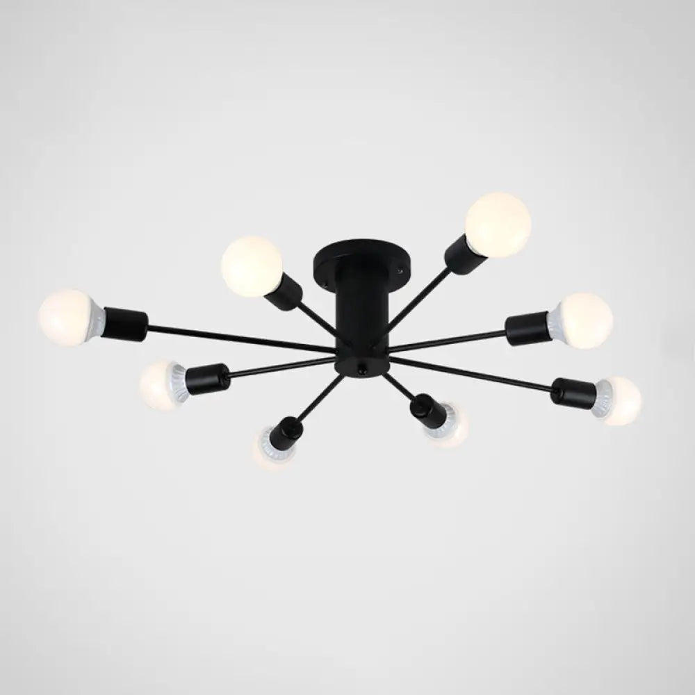 DecorBites™ DecorBites™ Modern Industrial Metal Flush Mount Ceiling Light Fixture