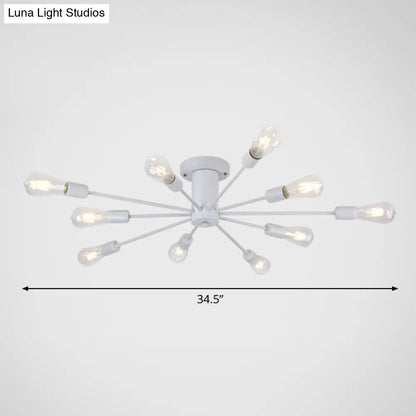 DecorBites™ DecorBites™ Modern Industrial Metal Flush Mount Ceiling Light Fixture
