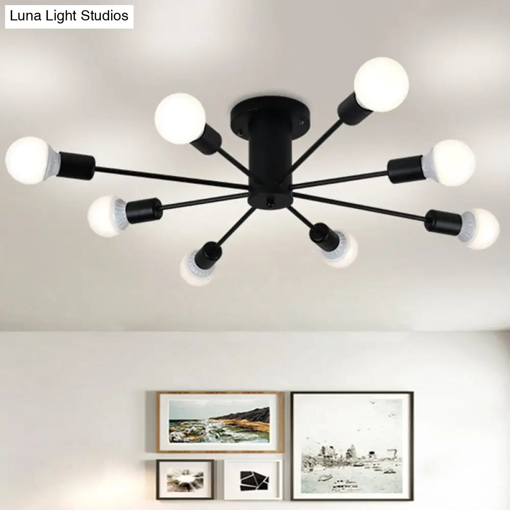 DecorBites™ DecorBites™ Modern Industrial Metal Flush Mount Ceiling Light Fixture