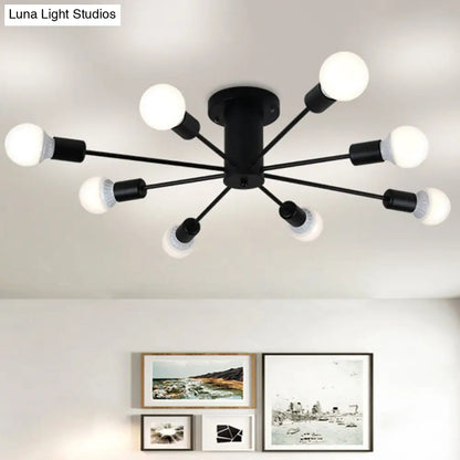DecorBites™ DecorBites™ Modern Industrial Metal Flush Mount Ceiling Light Fixture