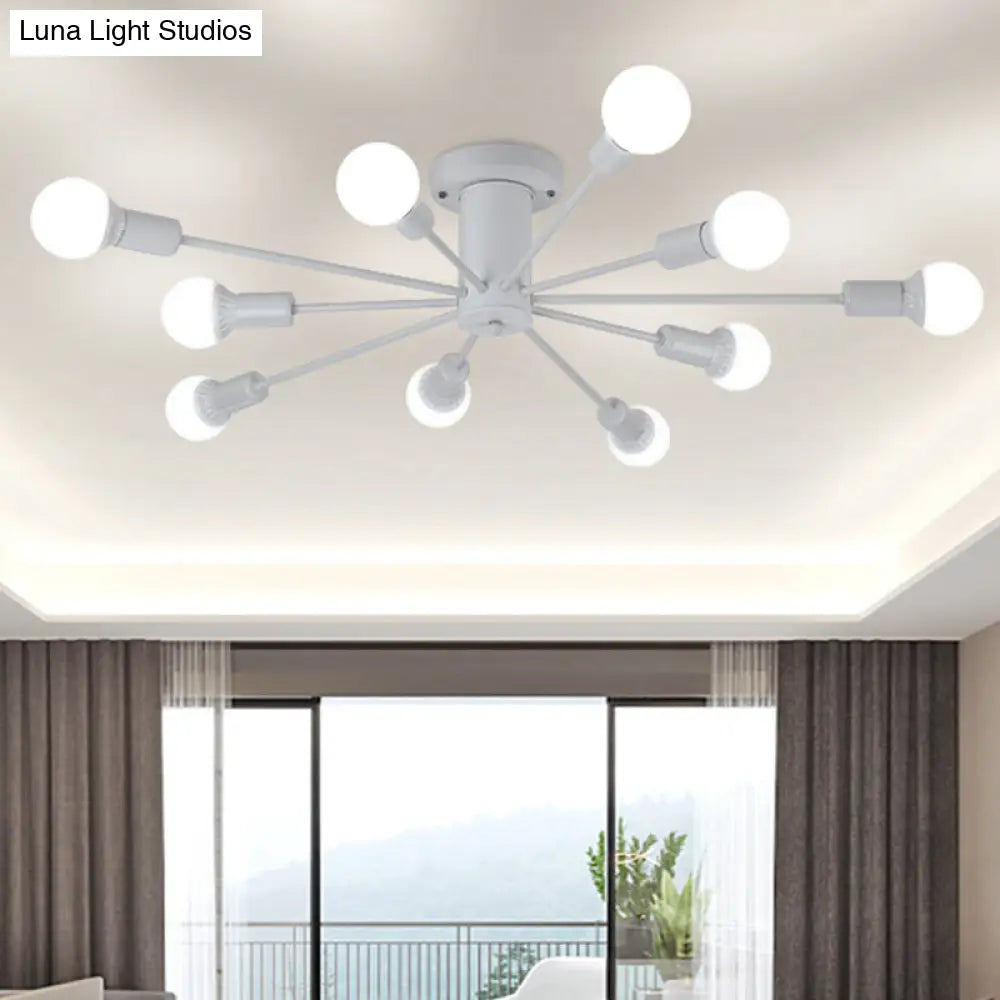 DecorBites™ DecorBites™ Modern Industrial Metal Flush Mount Ceiling Light Fixture