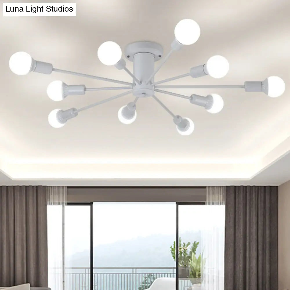 DecorBites™ DecorBites™ Modern Industrial Metal Flush Mount Ceiling Light Fixture