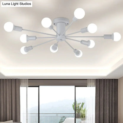 DecorBites™ DecorBites™ Modern Industrial Metal Flush Mount Ceiling Light Fixture