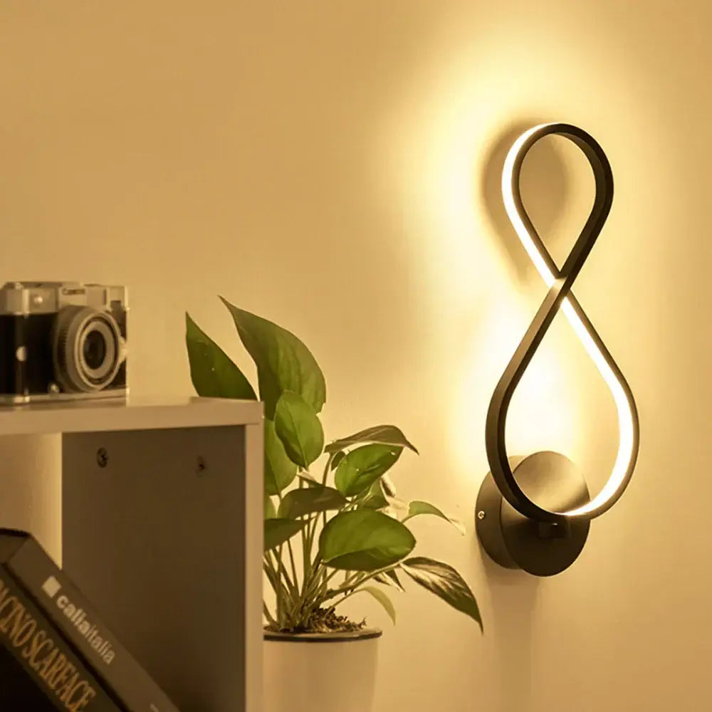 Modern infinity black led wall light with sleek minimalist design for living room decorbites led wall sconce