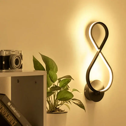 Modern infinity black led wall light with sleek minimalist design for living room decorbites led wall sconce
