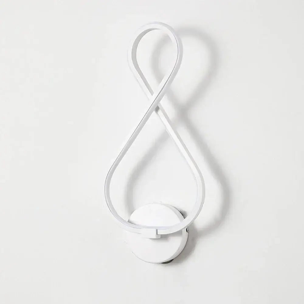 Modern infinity black led wall light with white infinity-shaped led wall sconce in sleek minimalist decorbites led wall design