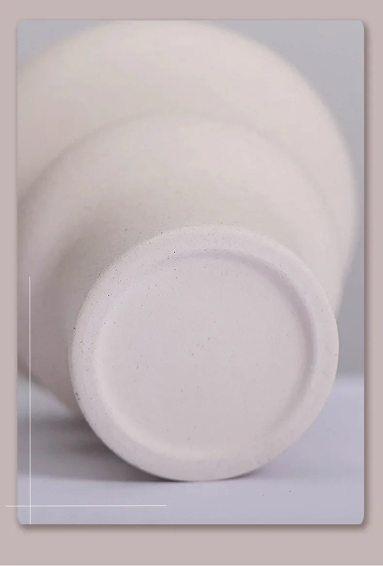 Modern Ins Style White Ceramic Spiral Vase - Vase