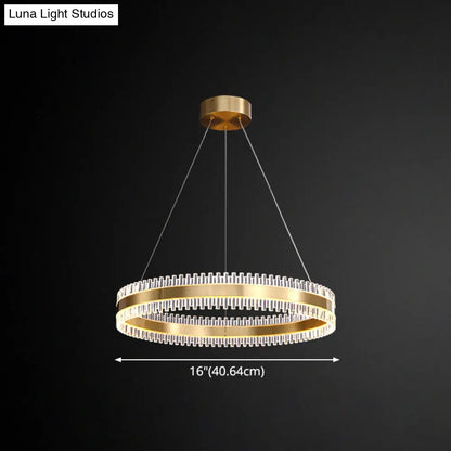 Modern Interlace Rings Chandelier - Metal Pendant Light for Living Room