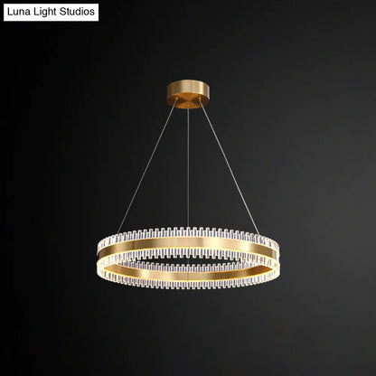 Modern Interlace Rings Chandelier - Metal Pendant Light for Living Room