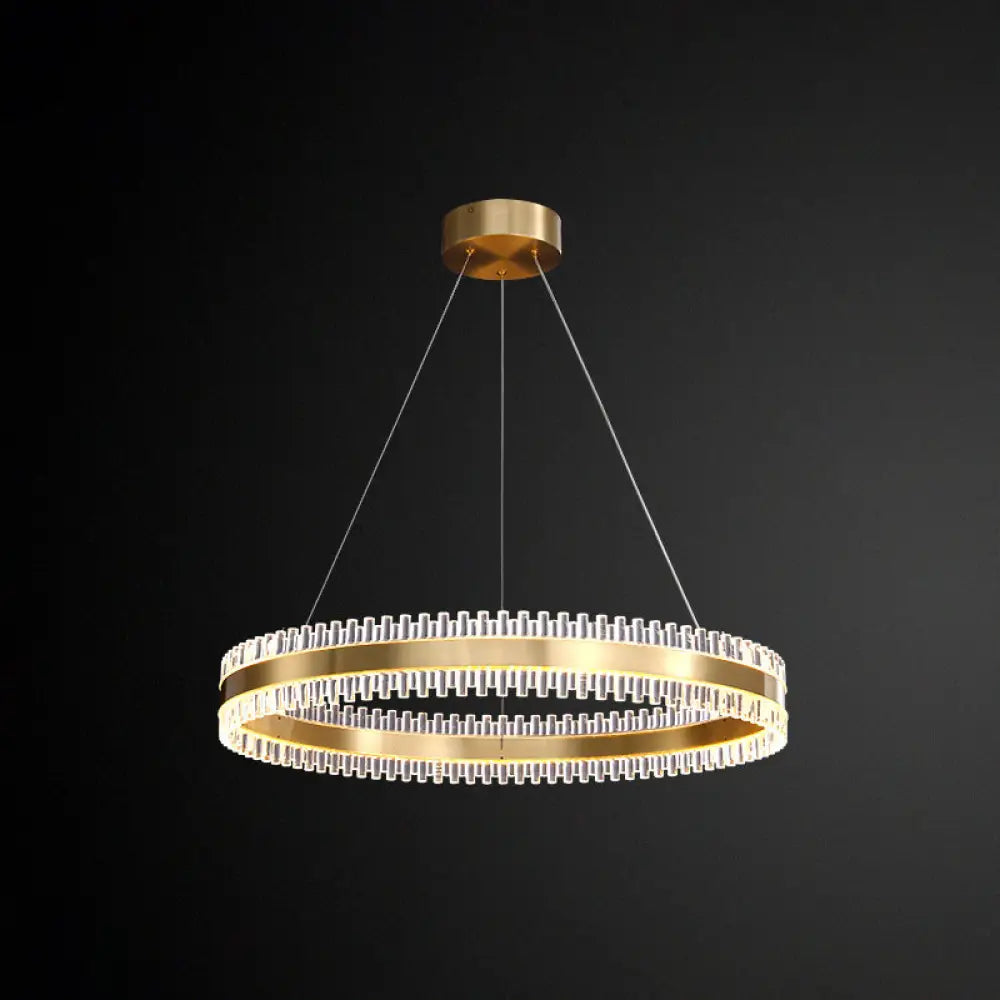 Modern Interlace Rings Chandelier - Metal Pendant Light for Living Room