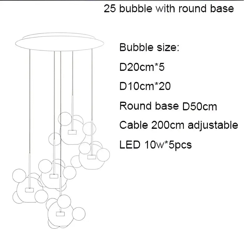 A modern pendant light with 25 iridescent colorful glass balls suspended by adjustable cables for dining room decorbites colorful glass ball design