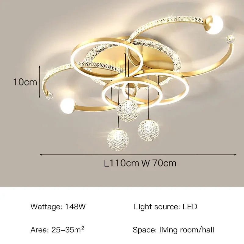 Modern Iron Acrylic Dimmable LED Pendant Light - Decorbites