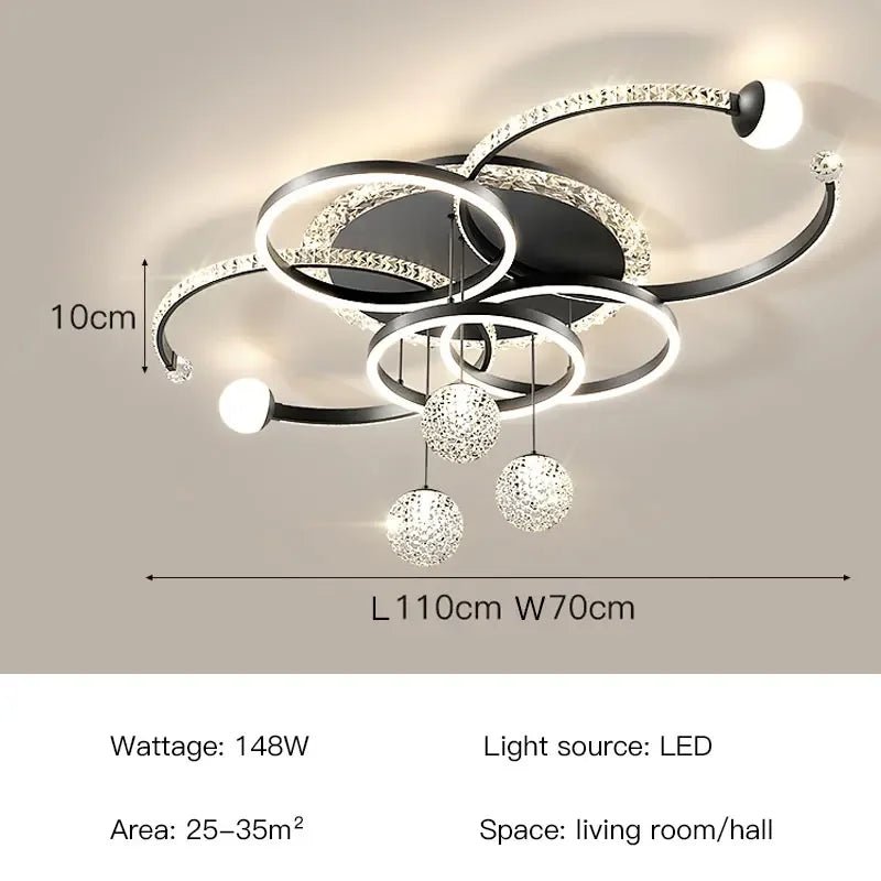 Modern Iron Acrylic Dimmable LED Pendant Light - Decorbites