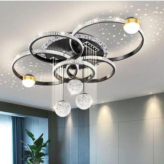 Modern Iron and Acrylic LED Pendant Chandelier - Decorbites