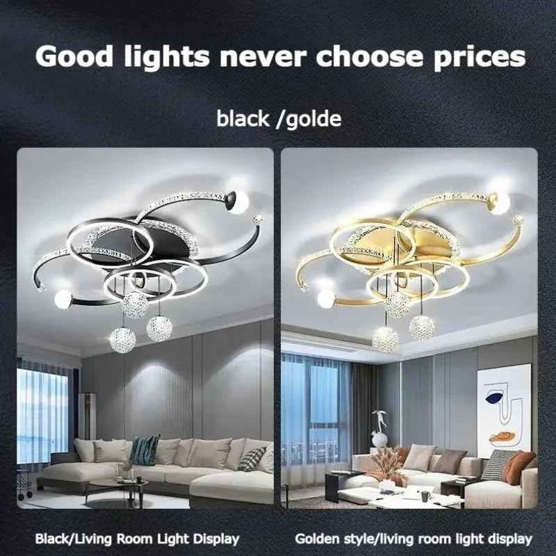 Modern Iron and Acrylic LED Pendant Chandelier