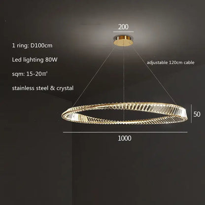 Modern irregular gold steel pendant light with gold-toned circular frame and crystal accents for dining room decorbites irregular gold