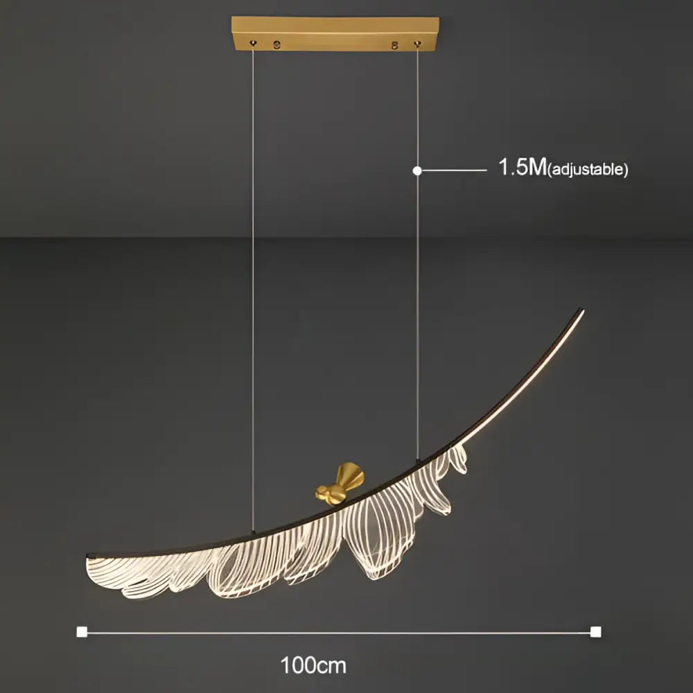 Modern italian copper chandelier gold bird pendant light with 100cm white feather led design by decorbites italian copper