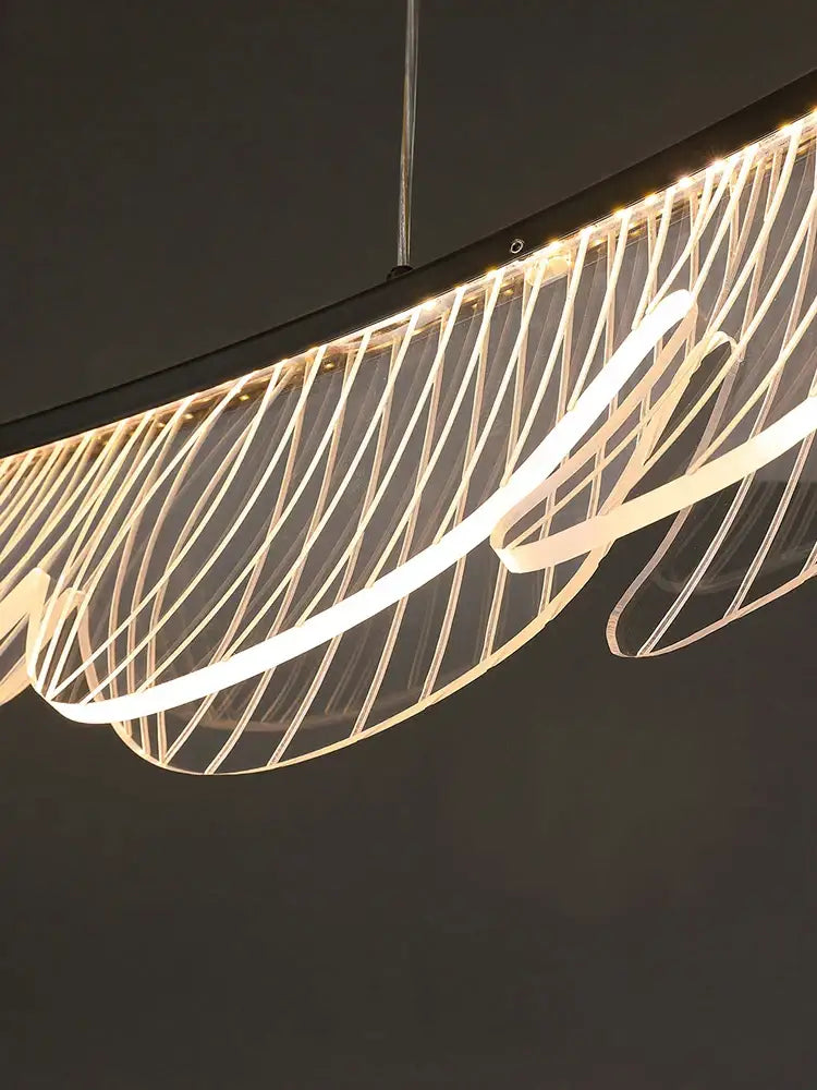 Modern italian copper chandelier featuring a sleek black frame and warm led strips for elegant dining room decorbites italian copper