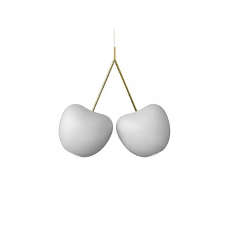 Modern italian white cherry-shaped pendant light with gold-toned stems ideal for dining room decorbites gold pendant light