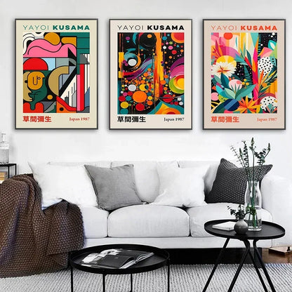 Modern Japanese Mountain Art Exhibition Canvas Print - Posters