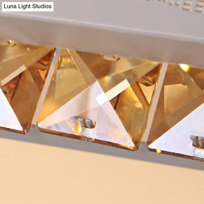 DecorBites™ DecorBites™ Modern K9 Crystal LED Ceiling Light - Flush Mount, Acrylic Shade, Remote Control Dimming - 21.5"/37.5" Wide