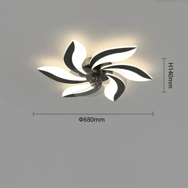 Modern leaf black and white ceiling fan with remote control featuring a sleek acrylic ceiling fan decorbites ceiling fan design