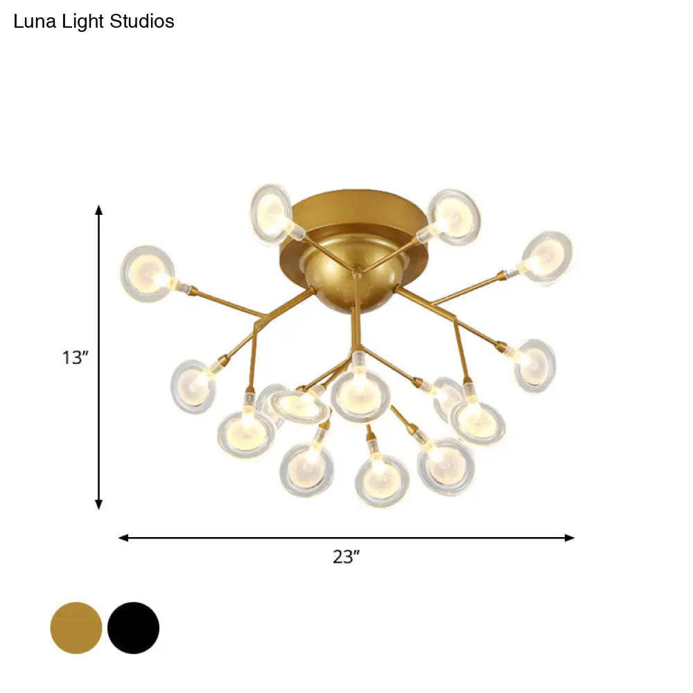 DecorBites™ DecorBites™ Modern Leaf-Shaped LED Ceiling Lamp for Bedroom - Acrylic Flush Mount