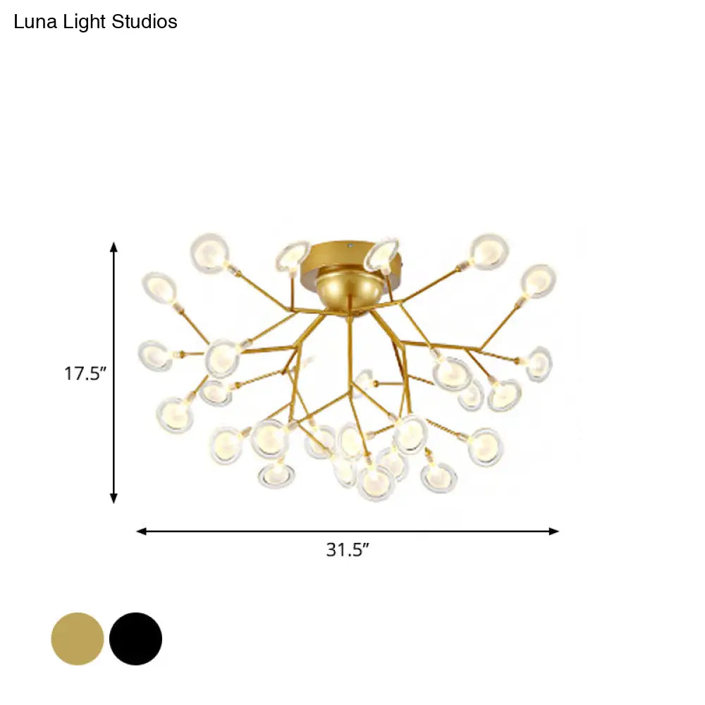 DecorBites™ DecorBites™ Modern Leaf-Shaped LED Ceiling Lamp for Bedroom - Acrylic Flush Mount