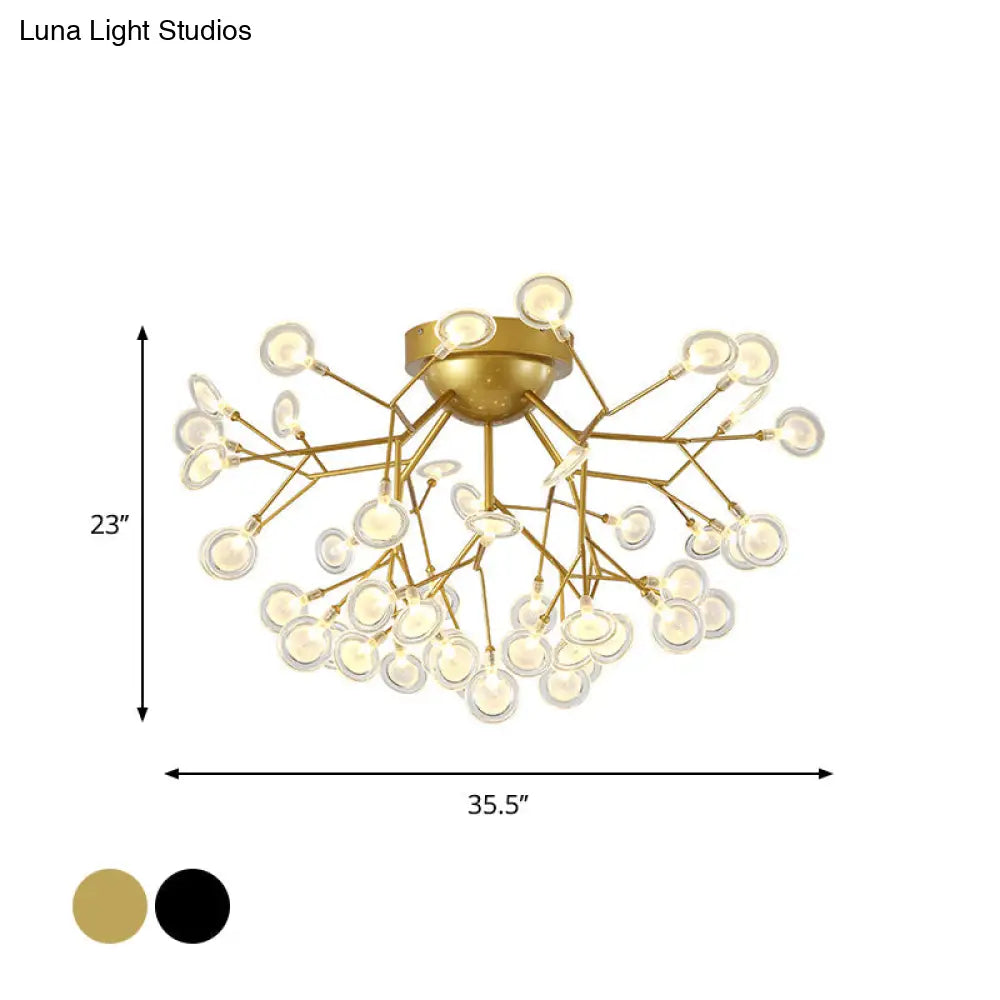 DecorBites™ DecorBites™ Modern Leaf-Shaped LED Ceiling Lamp for Bedroom - Acrylic Flush Mount