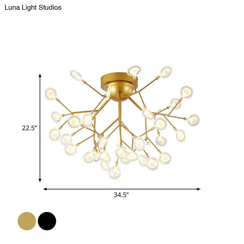 DecorBites™ DecorBites™ Modern Leaf-Shaped LED Ceiling Lamp for Bedroom - Acrylic Flush Mount