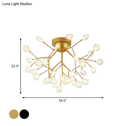DecorBites™ DecorBites™ Modern Leaf-Shaped LED Ceiling Lamp for Bedroom - Acrylic Flush Mount