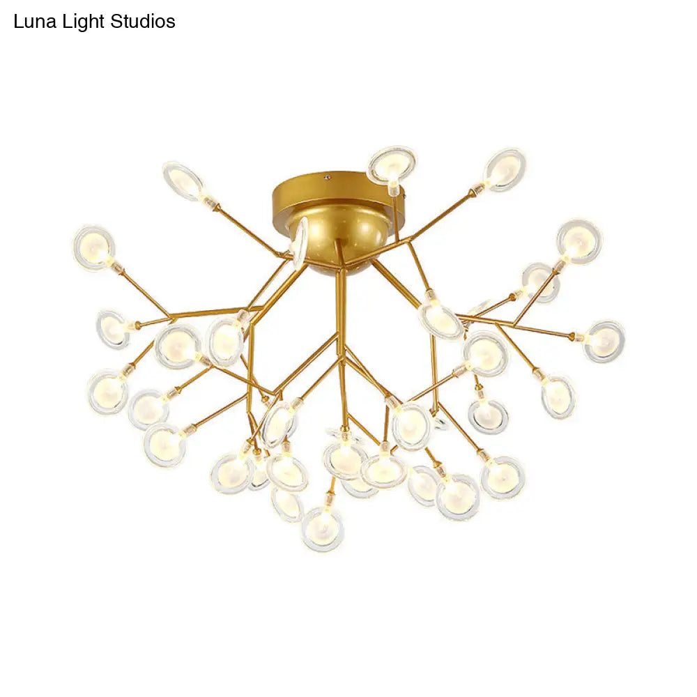 DecorBites™ DecorBites™ Modern Leaf-Shaped LED Ceiling Lamp for Bedroom - Acrylic Flush Mount