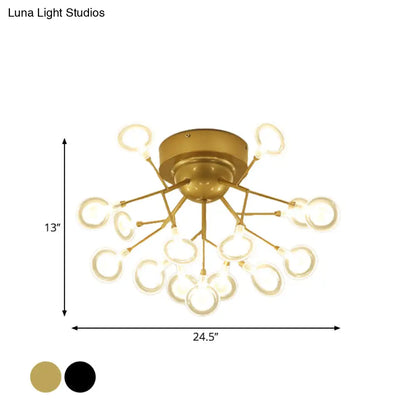 DecorBites™ DecorBites™ Modern Leaf-Shaped LED Ceiling Lamp for Bedroom - Acrylic Flush Mount