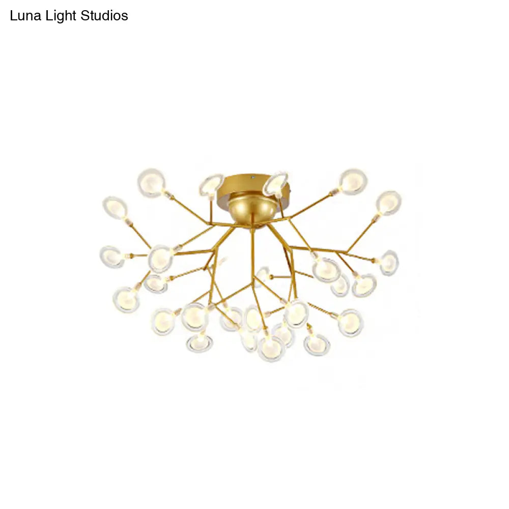 DecorBites™ DecorBites™ Modern Leaf-Shaped LED Ceiling Lamp for Bedroom - Acrylic Flush Mount