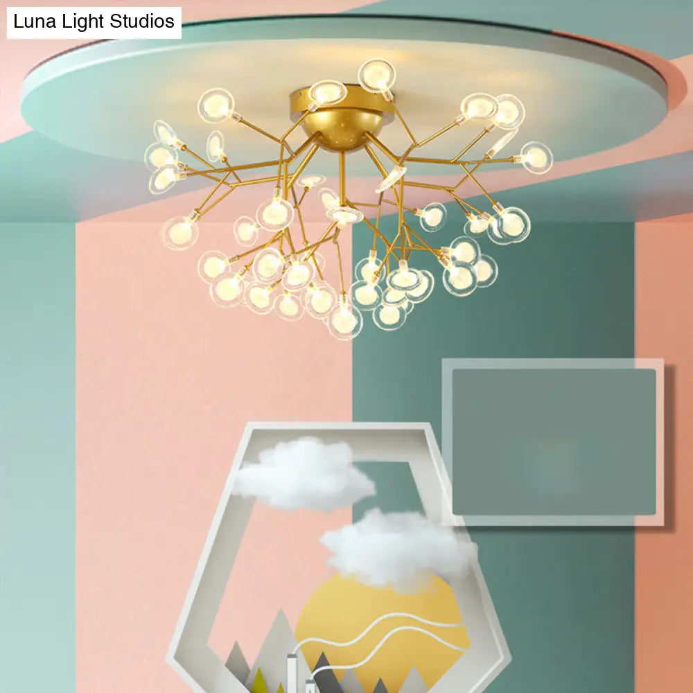 DecorBites™ DecorBites™ Modern Leaf-Shaped LED Ceiling Lamp for Bedroom - Acrylic Flush Mount
