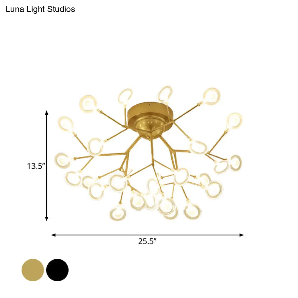 DecorBites™ DecorBites™ Modern Leaf-Shaped LED Ceiling Lamp for Bedroom - Acrylic Flush Mount