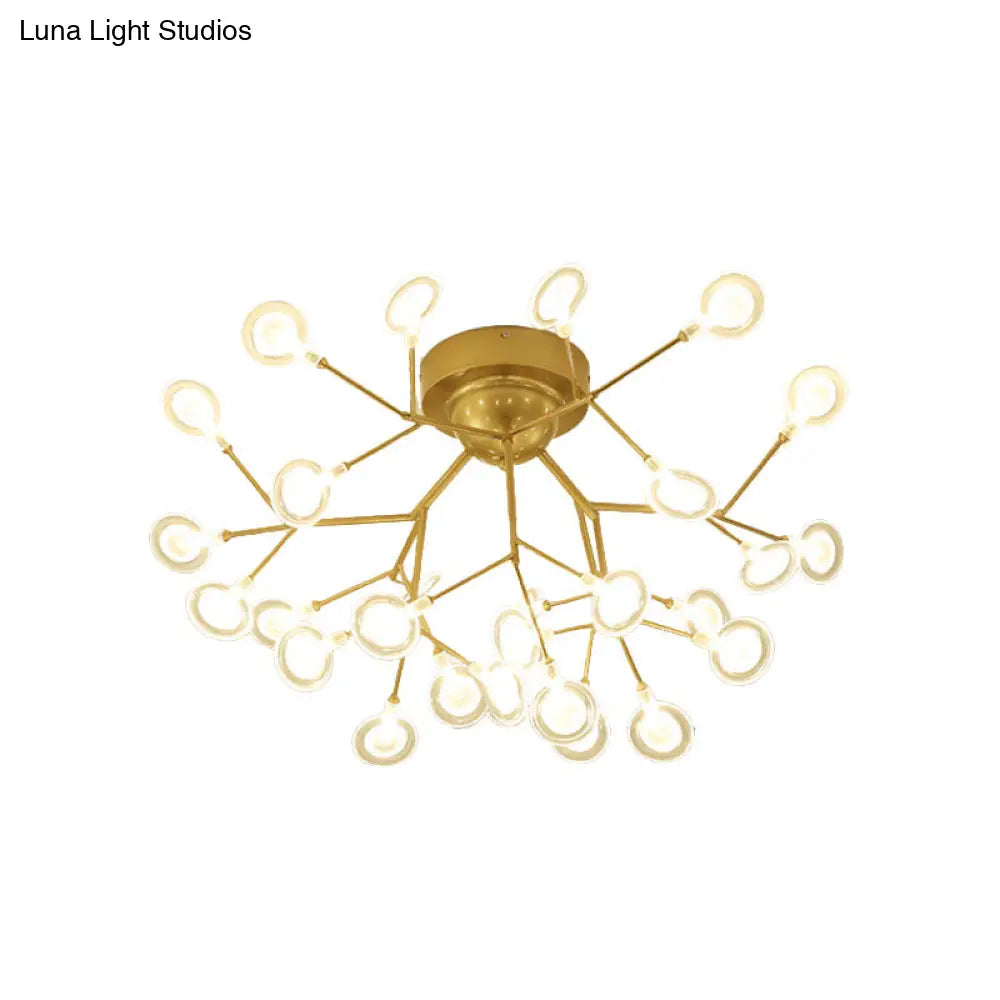 DecorBites™ DecorBites™ Modern Leaf-Shaped LED Ceiling Lamp for Bedroom - Acrylic Flush Mount