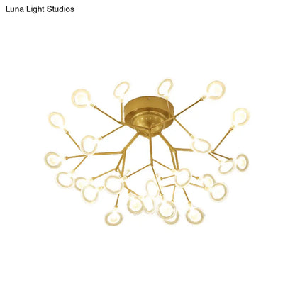 DecorBites™ DecorBites™ Modern Leaf-Shaped LED Ceiling Lamp for Bedroom - Acrylic Flush Mount